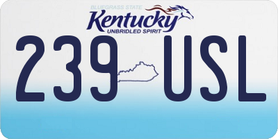 KY license plate 239USL