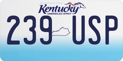 KY license plate 239USP