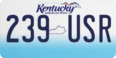 KY license plate 239USR