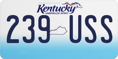 KY license plate 239USS