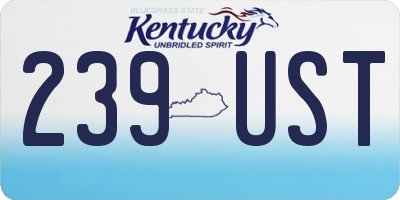 KY license plate 239UST
