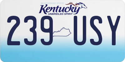 KY license plate 239USY