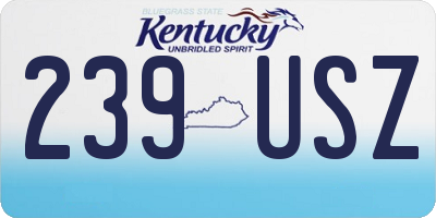 KY license plate 239USZ