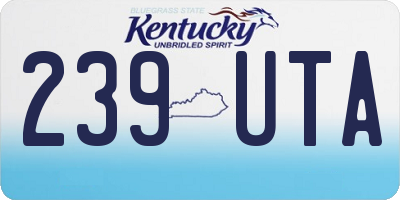 KY license plate 239UTA
