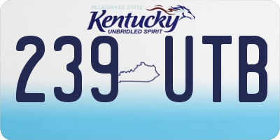 KY license plate 239UTB