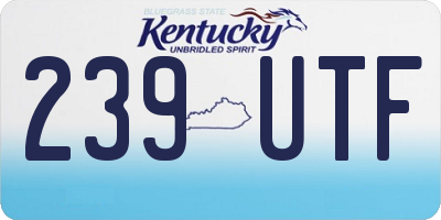 KY license plate 239UTF