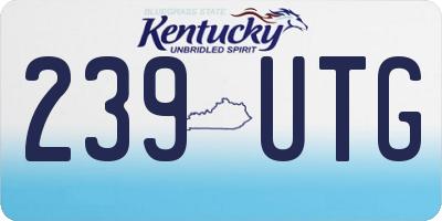 KY license plate 239UTG