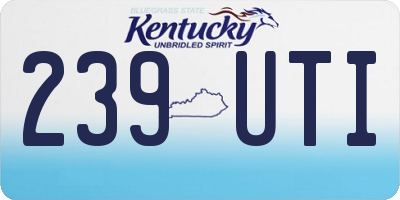 KY license plate 239UTI
