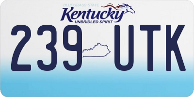 KY license plate 239UTK