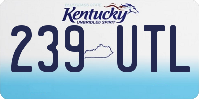 KY license plate 239UTL