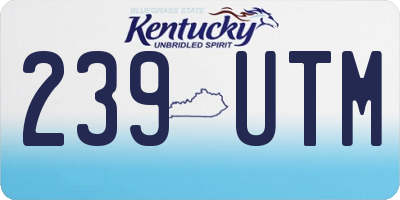 KY license plate 239UTM