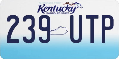 KY license plate 239UTP