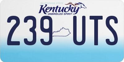 KY license plate 239UTS