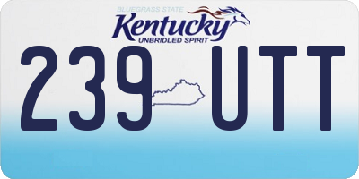 KY license plate 239UTT