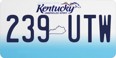 KY license plate 239UTW