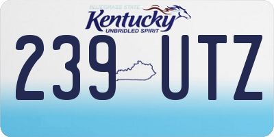 KY license plate 239UTZ