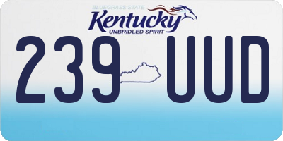 KY license plate 239UUD