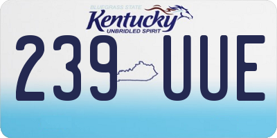 KY license plate 239UUE
