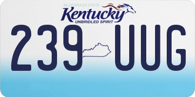 KY license plate 239UUG
