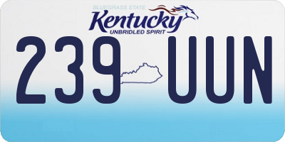 KY license plate 239UUN