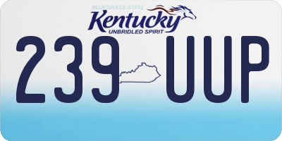 KY license plate 239UUP