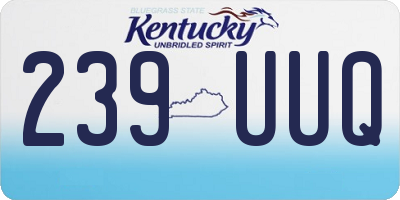 KY license plate 239UUQ