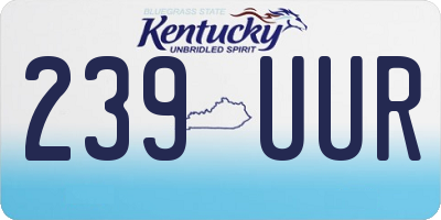 KY license plate 239UUR