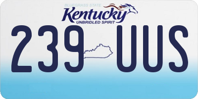 KY license plate 239UUS