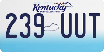 KY license plate 239UUT