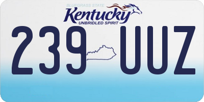 KY license plate 239UUZ