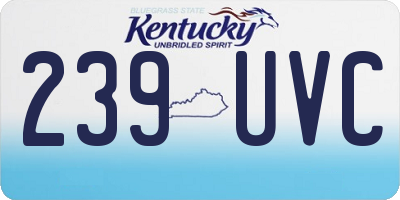 KY license plate 239UVC