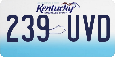 KY license plate 239UVD