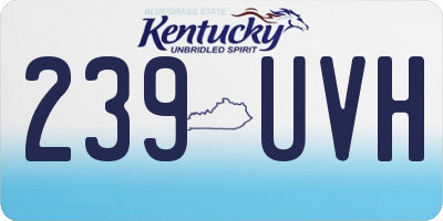 KY license plate 239UVH