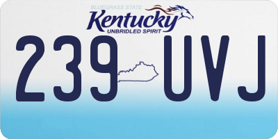 KY license plate 239UVJ