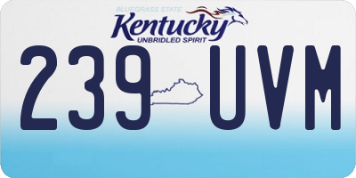 KY license plate 239UVM
