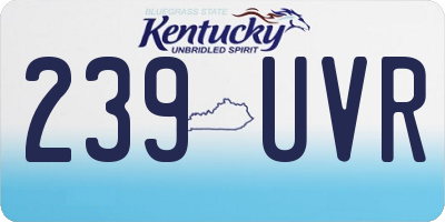 KY license plate 239UVR
