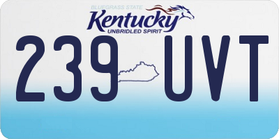 KY license plate 239UVT