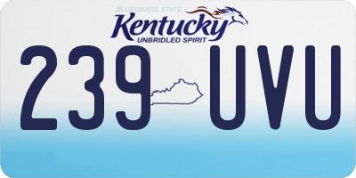 KY license plate 239UVU