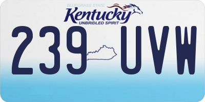 KY license plate 239UVW