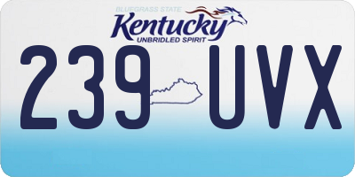 KY license plate 239UVX
