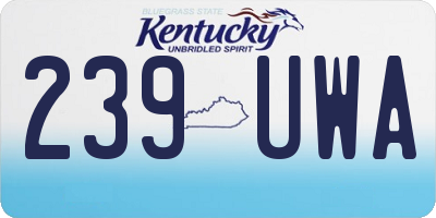 KY license plate 239UWA
