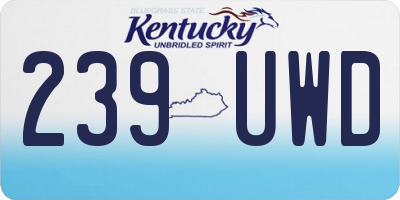 KY license plate 239UWD
