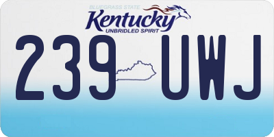 KY license plate 239UWJ