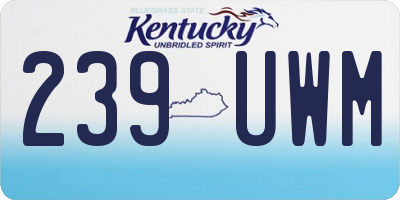 KY license plate 239UWM