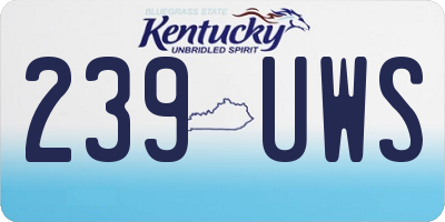 KY license plate 239UWS