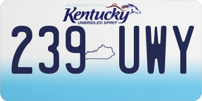 KY license plate 239UWY