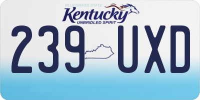 KY license plate 239UXD