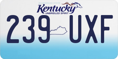 KY license plate 239UXF