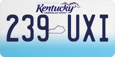 KY license plate 239UXI