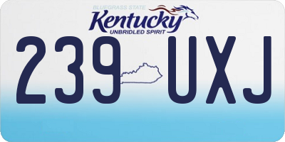 KY license plate 239UXJ